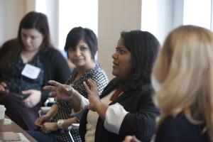 Panelists give tips on using social media. Photo by Rich Press